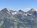 Mount Vaught, McPartland Mountain and Heavens Peak